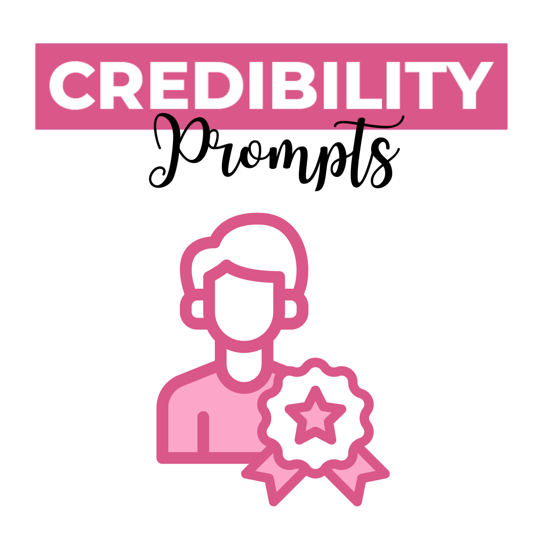 Credibility Prompts: icon of a person with an award