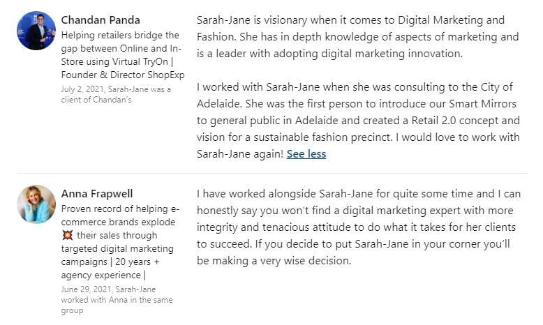 Testimonial for Sarah-Jane Picton-King of King Pixel Digital Marketing
