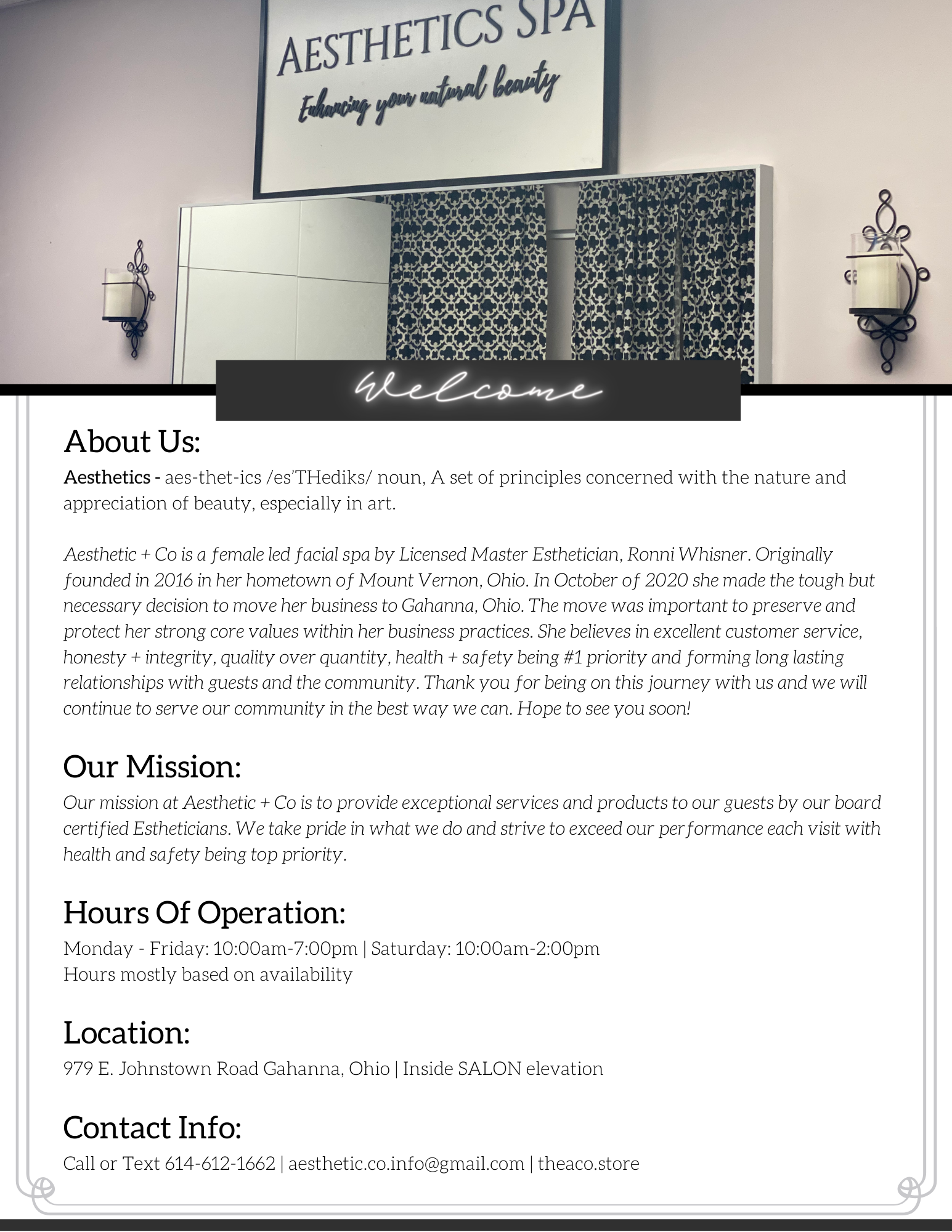 Aesthetic Spa Services | Aesthetic + Co of Gahanna, Ohio