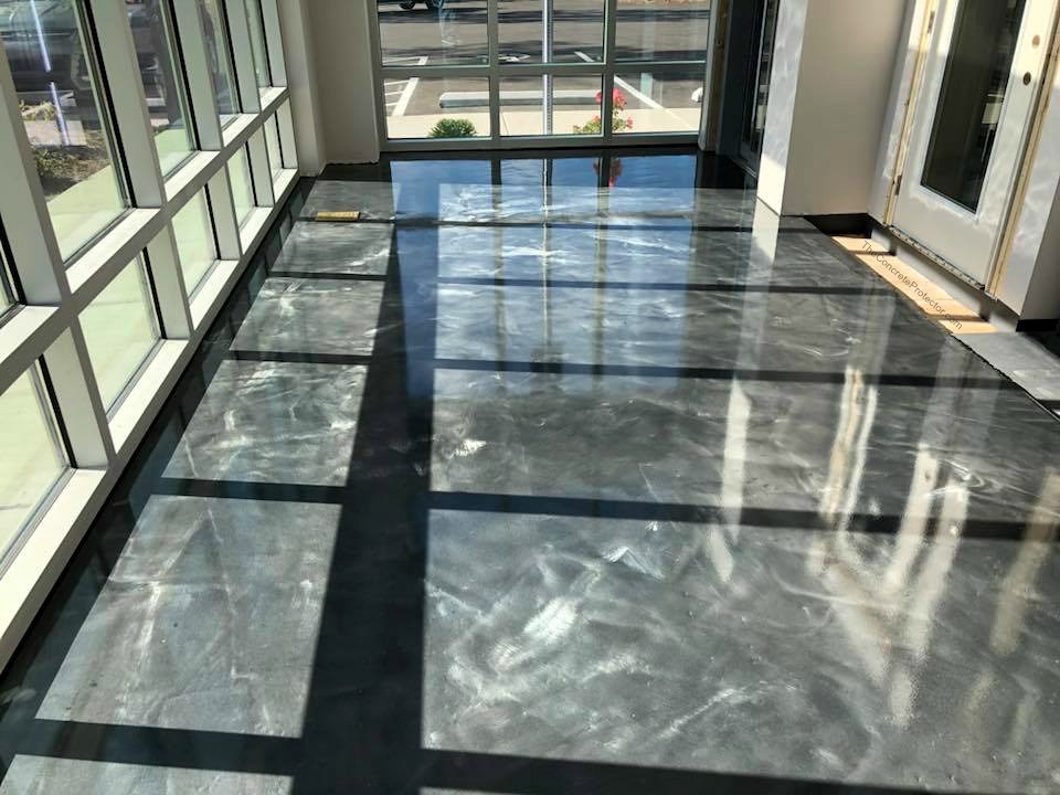 metallic resilient flooring