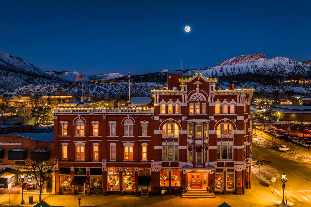 Early morning photography of Strater Hotel in Durango