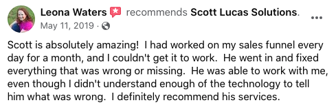 Leona Waters Recommends Scott Lucas Solutions