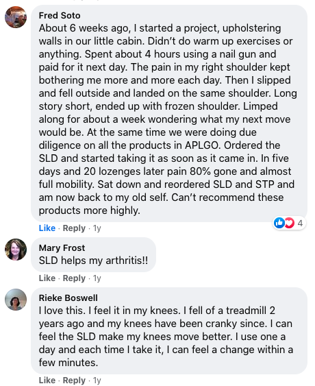 APLGO Product SLD Dietary Supplement Testimonial - Part 2