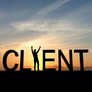 Client success silhouette