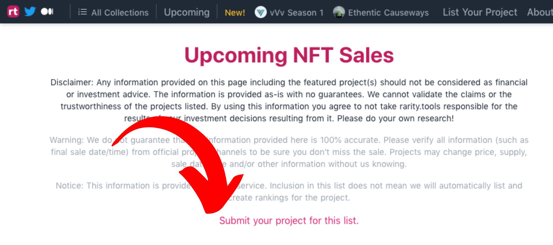 One nft marketing strategies is to submit your nft collection to all the upcoming nft website to get free nft traffic for your nft marketing campaign