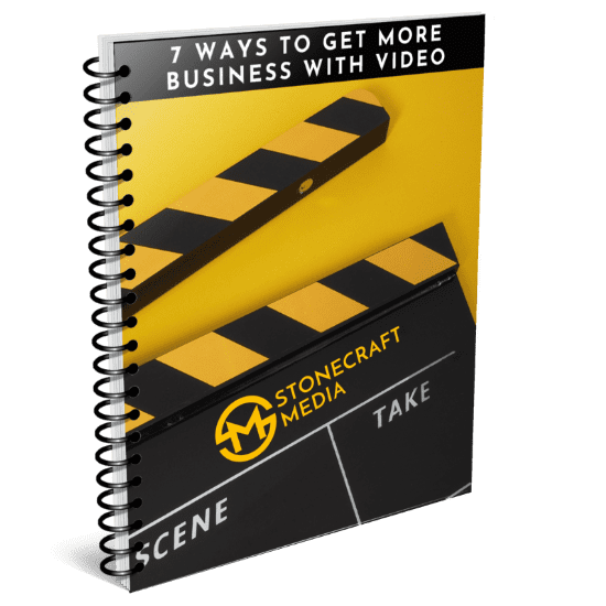 Book cover for "7 Ways To Get More Business With Video" by Chris Stone at Stonecraft Media.