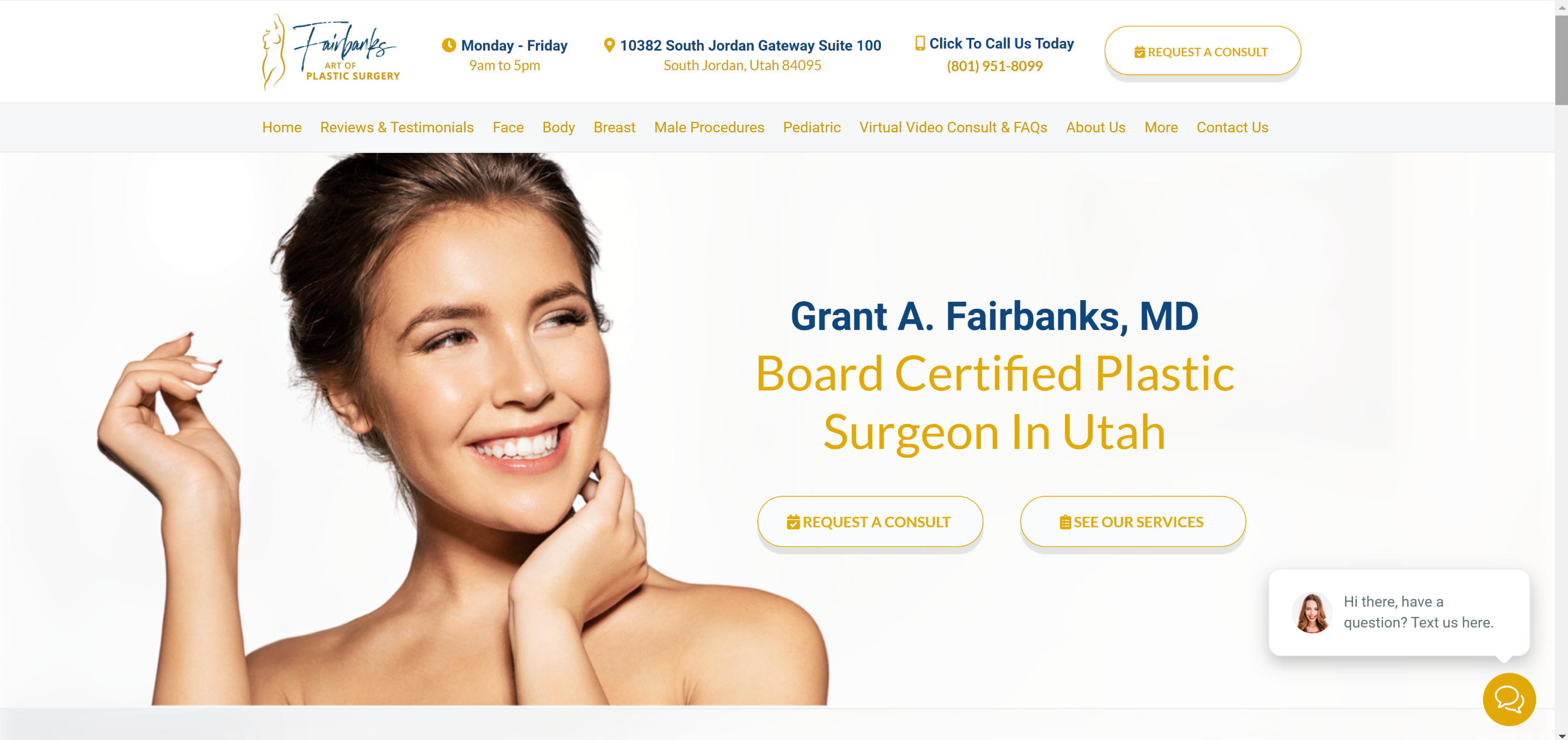 Board Certified PLASTIC SURGEON In Utah Grant A Fairbanks MD