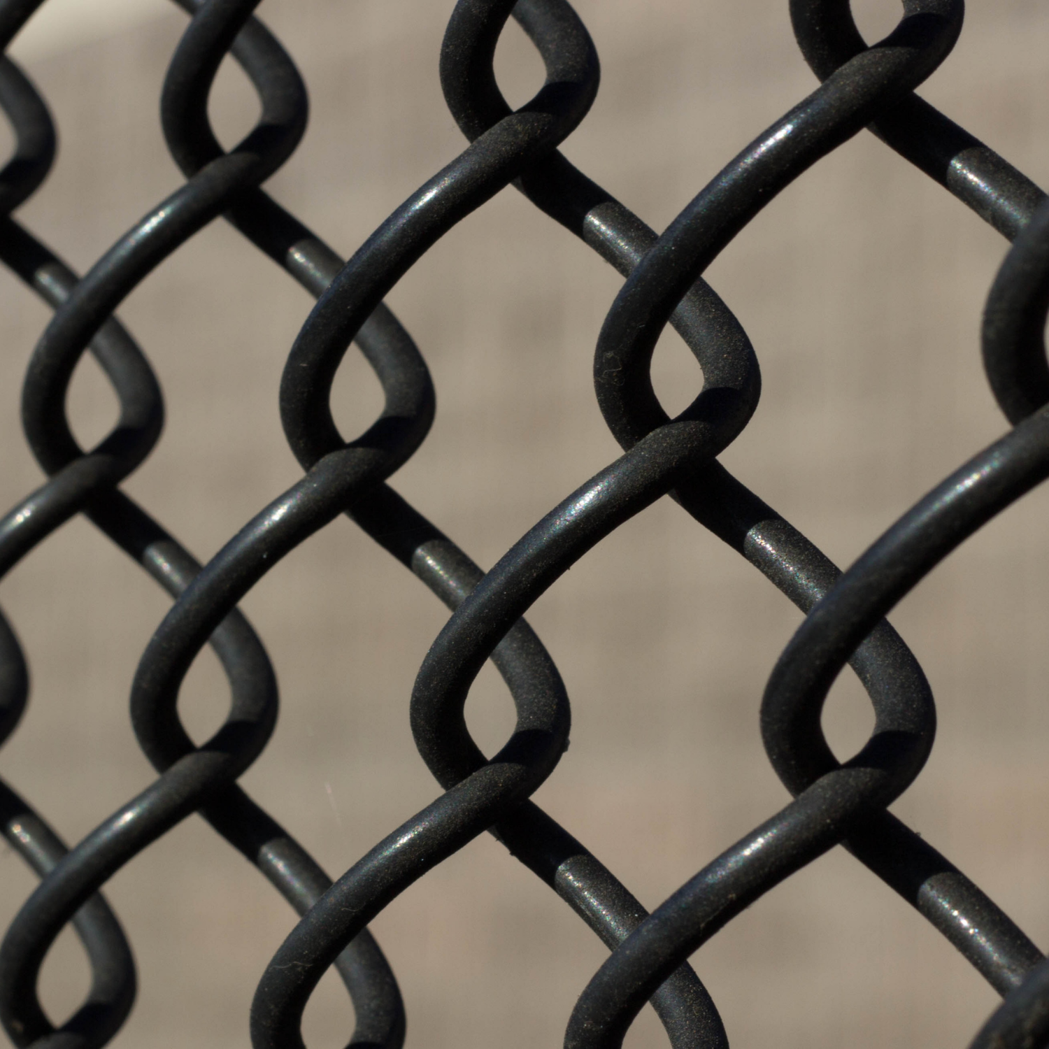 Black chain link fence