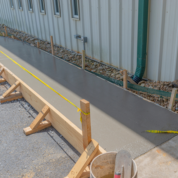 New Constructed Concrete Sidewalks 