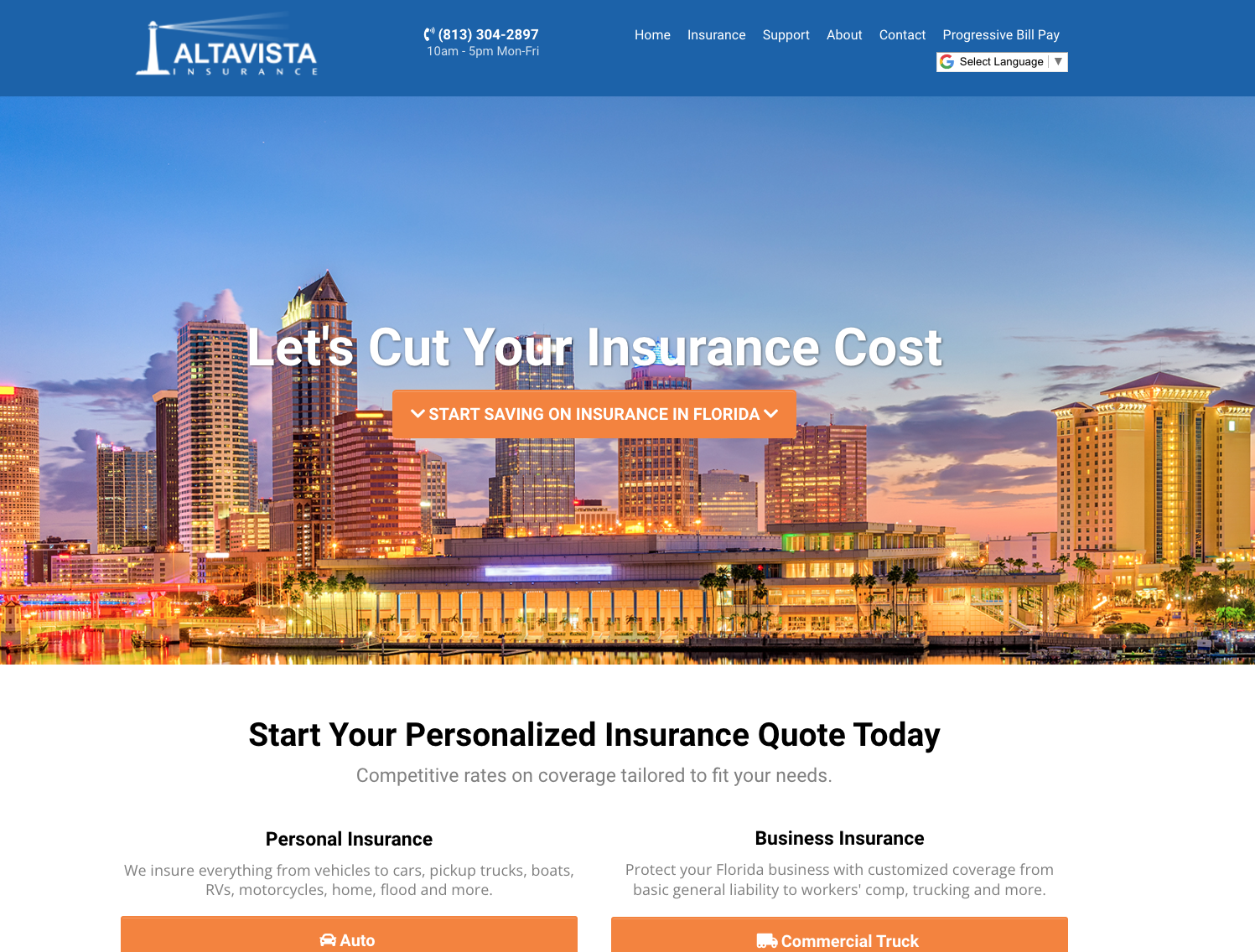 Alta Vista Insurance Custom Website
