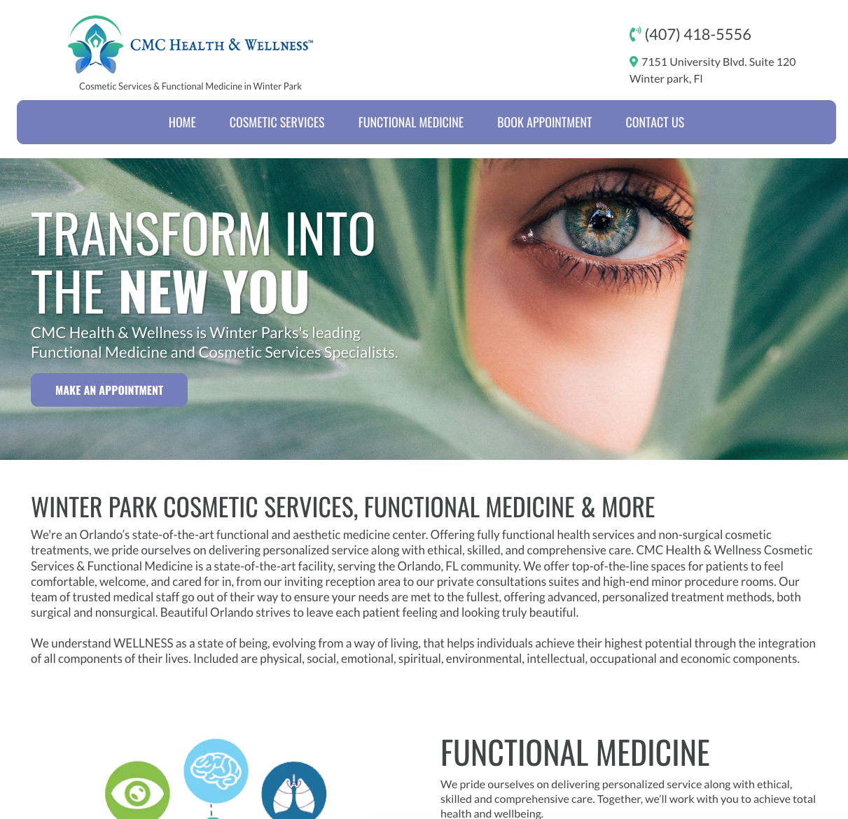 website design for a medspa 