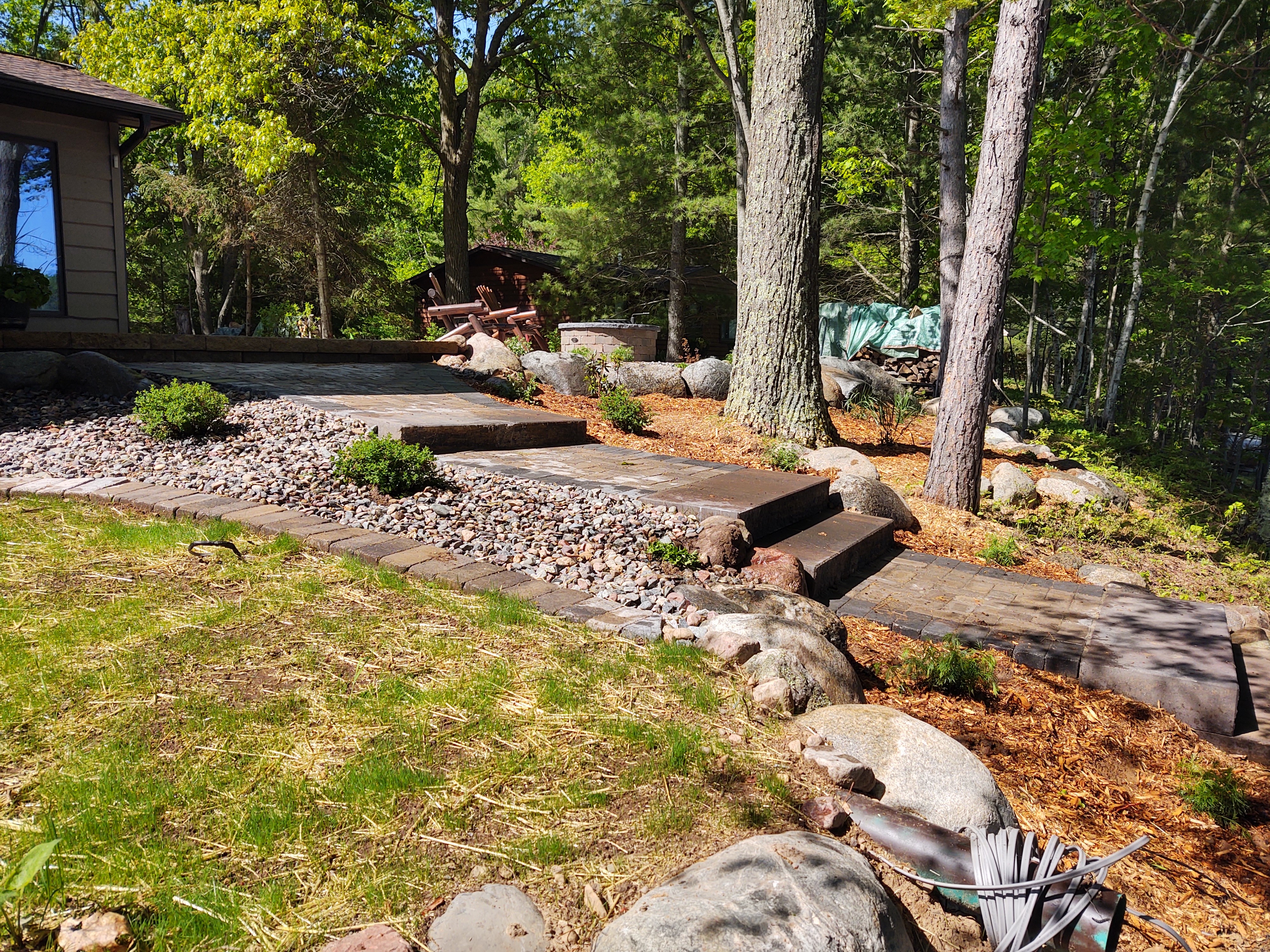 Peninsula harbor blue outcroppings