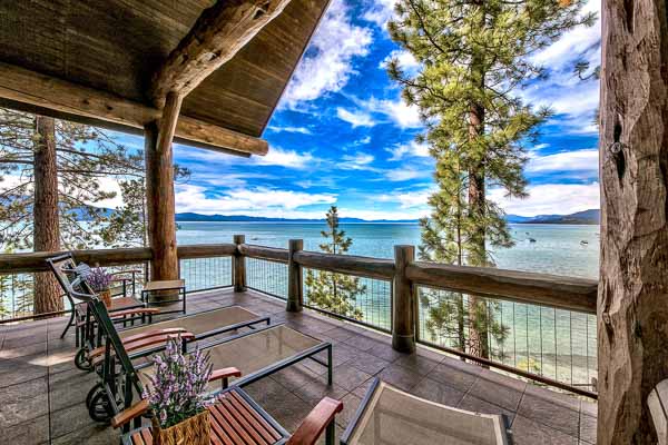 Deck overlooking Lake Tahoe
