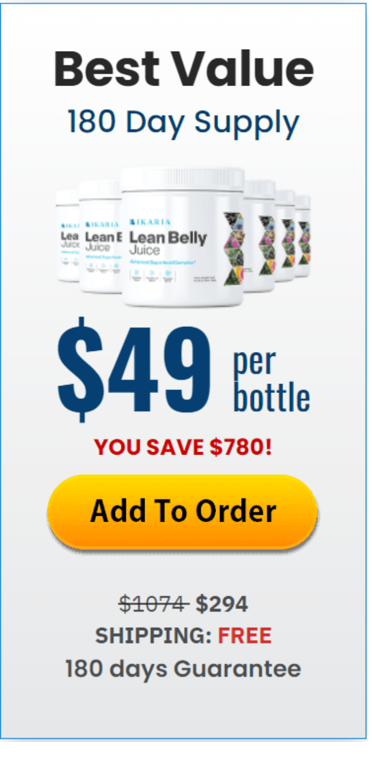 Ikaria Lean Belly Juice 6 bottle price $49 each