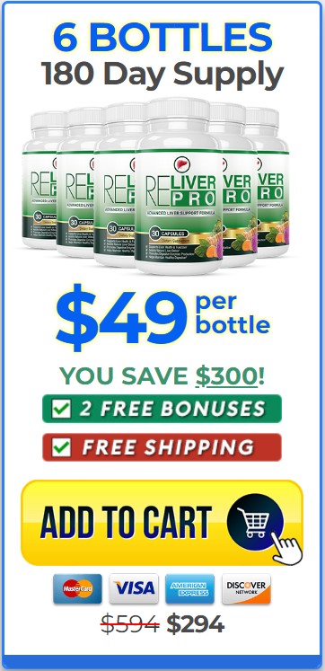 Reliver Pro 6 bottle price $49 each