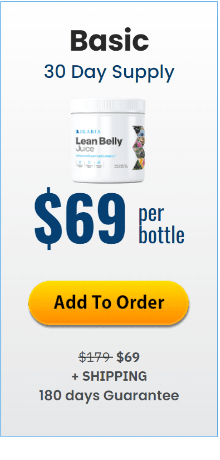Ikaria Lean Belly Juice 1 bottle price $69