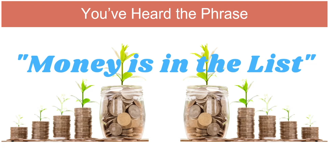 money is in the list - how to make money online with affiliate marketing