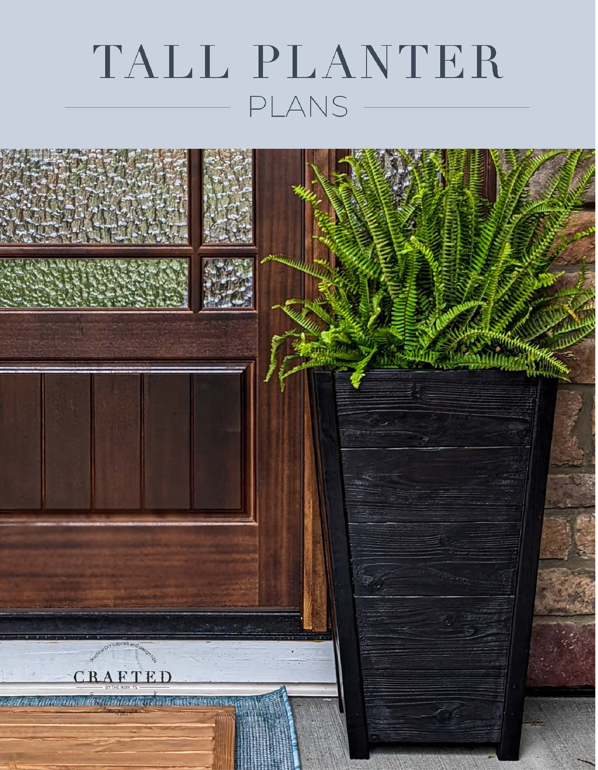 Tall Tapered Planter Printable Plans
