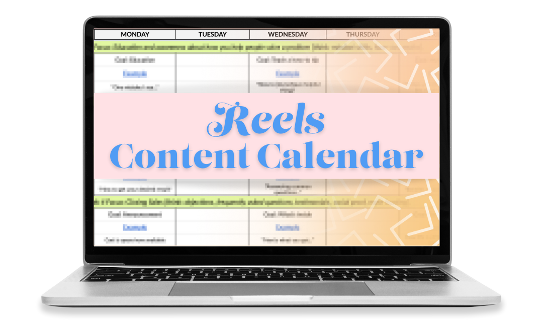 Reels content calendar