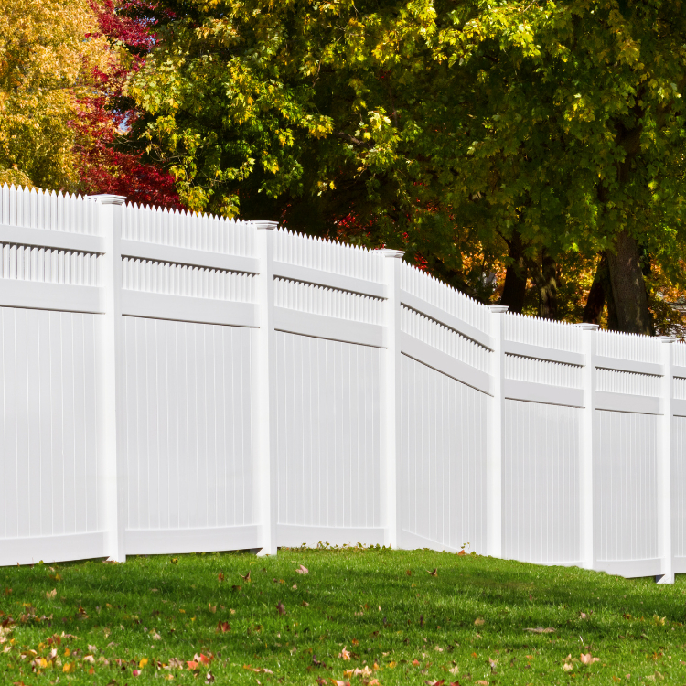 White private vinyl fence