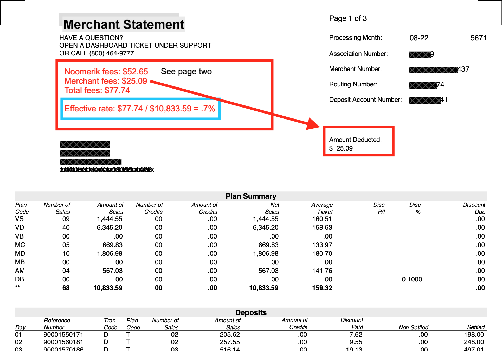 client b statement