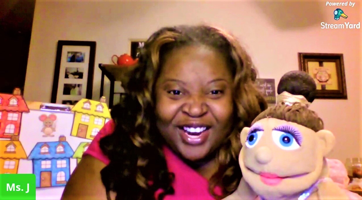 Ms. Jelly with her Puppet