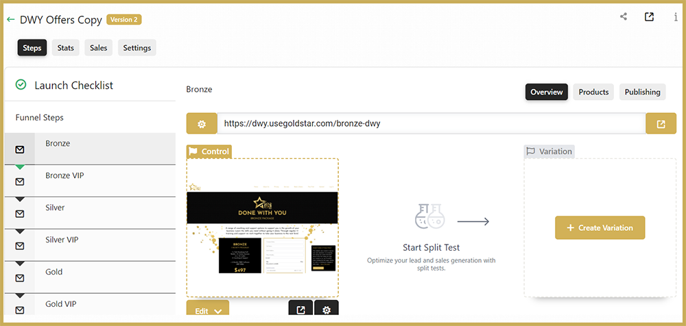 Gold Star Pro Website & Funnel Builder