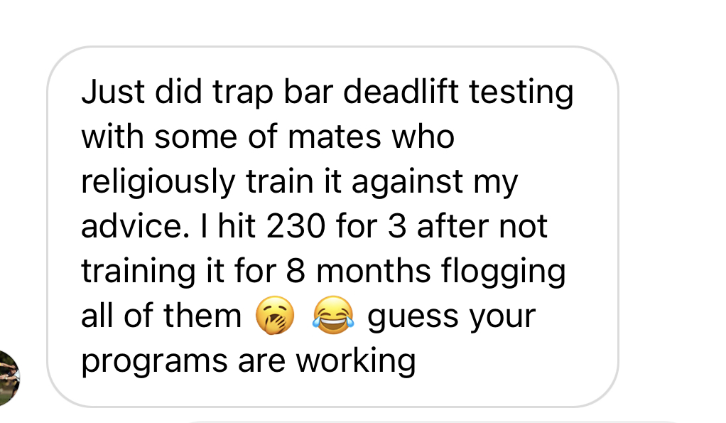 Smashed his mates at trap bar deadlift